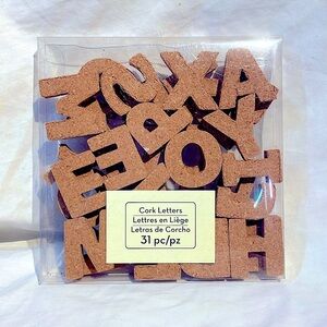 Cork Letters ABC 31 piece craft deco alphabet
